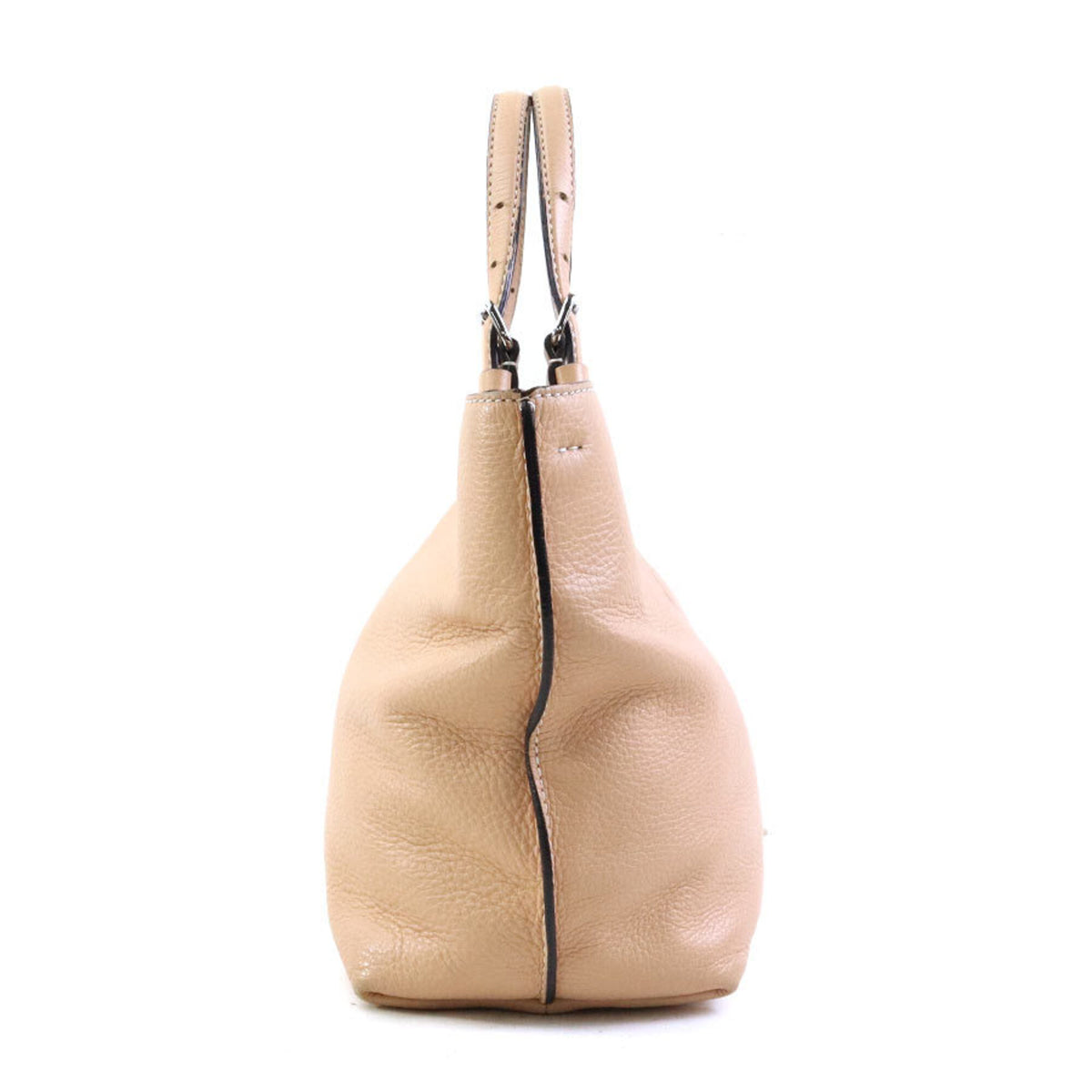 Tod's Pale Orange Leather Handbag Shoulder Bag (Pre-Owned)