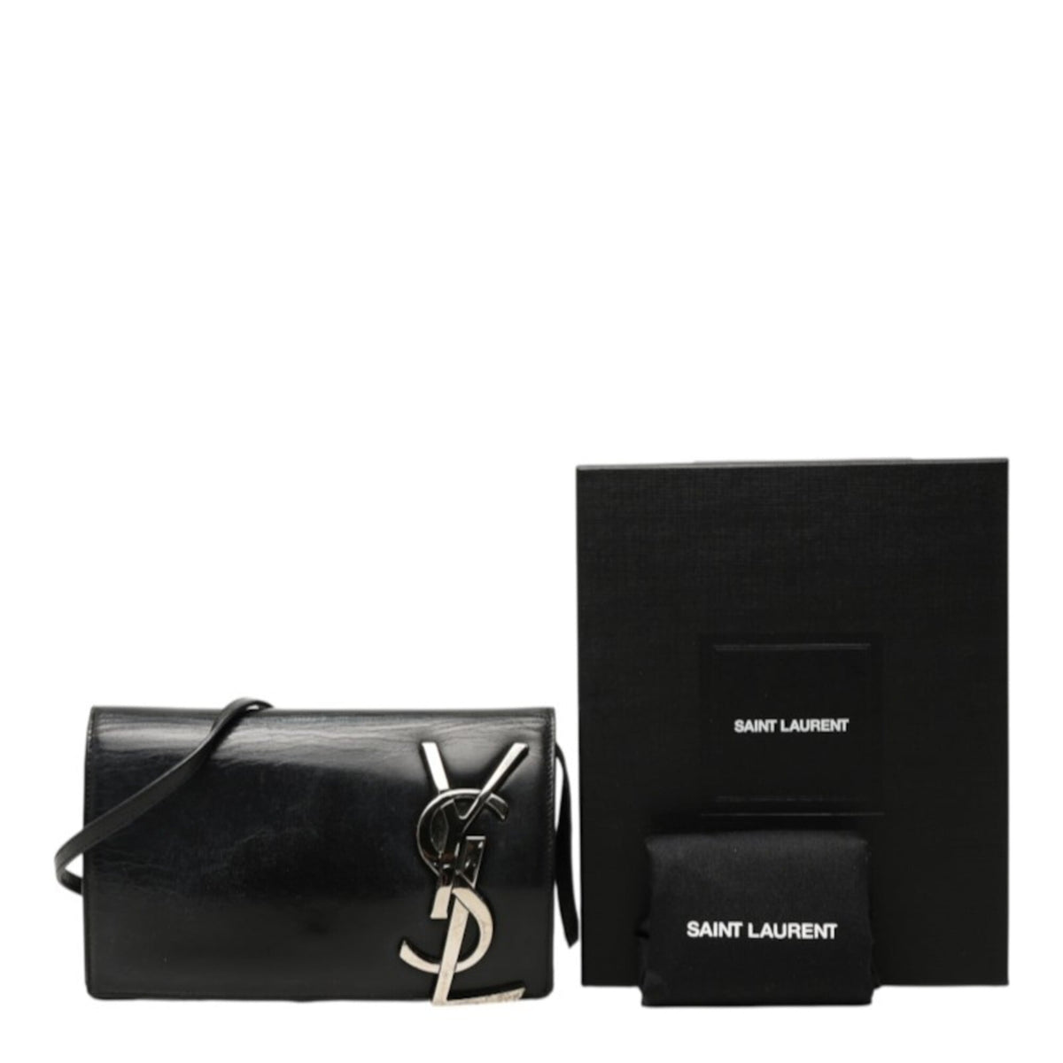 Saint Laurent Black Leather Shoulder Bag (Pre-Owned)