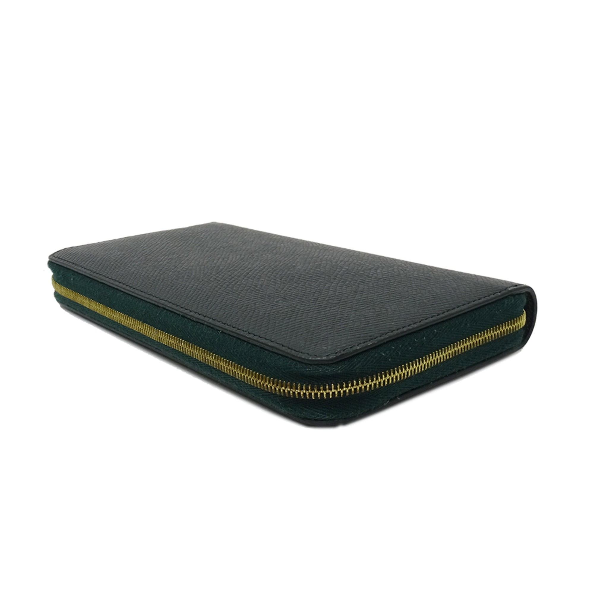 Celine Green Moss Green Leather Long Wallet (Bi-Fold) (Pre-Owned)