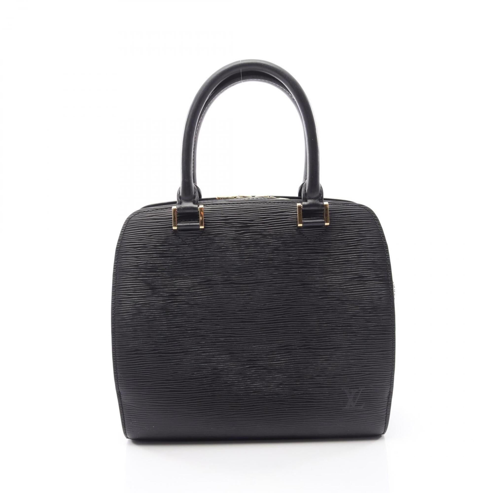 Louis Vuitton Black Leather Handbag (Pre-Owned)