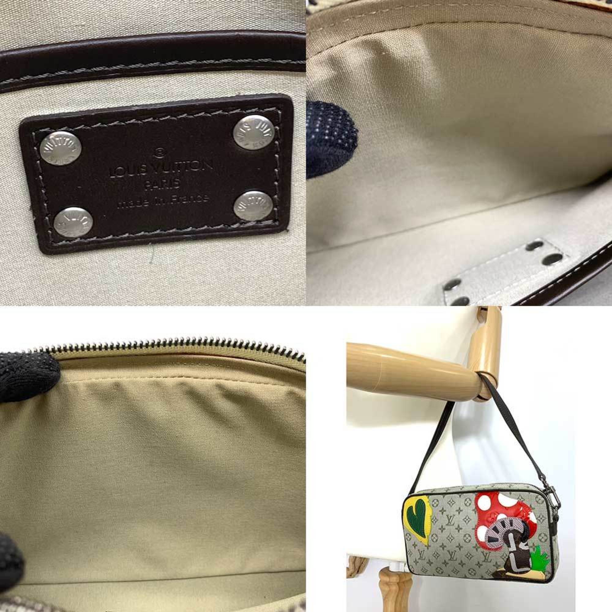 Louis Vuitton Monogram Mini Green Khaki Multi-Color Monogram Mini Handbag Pochette (Pre-Owned)