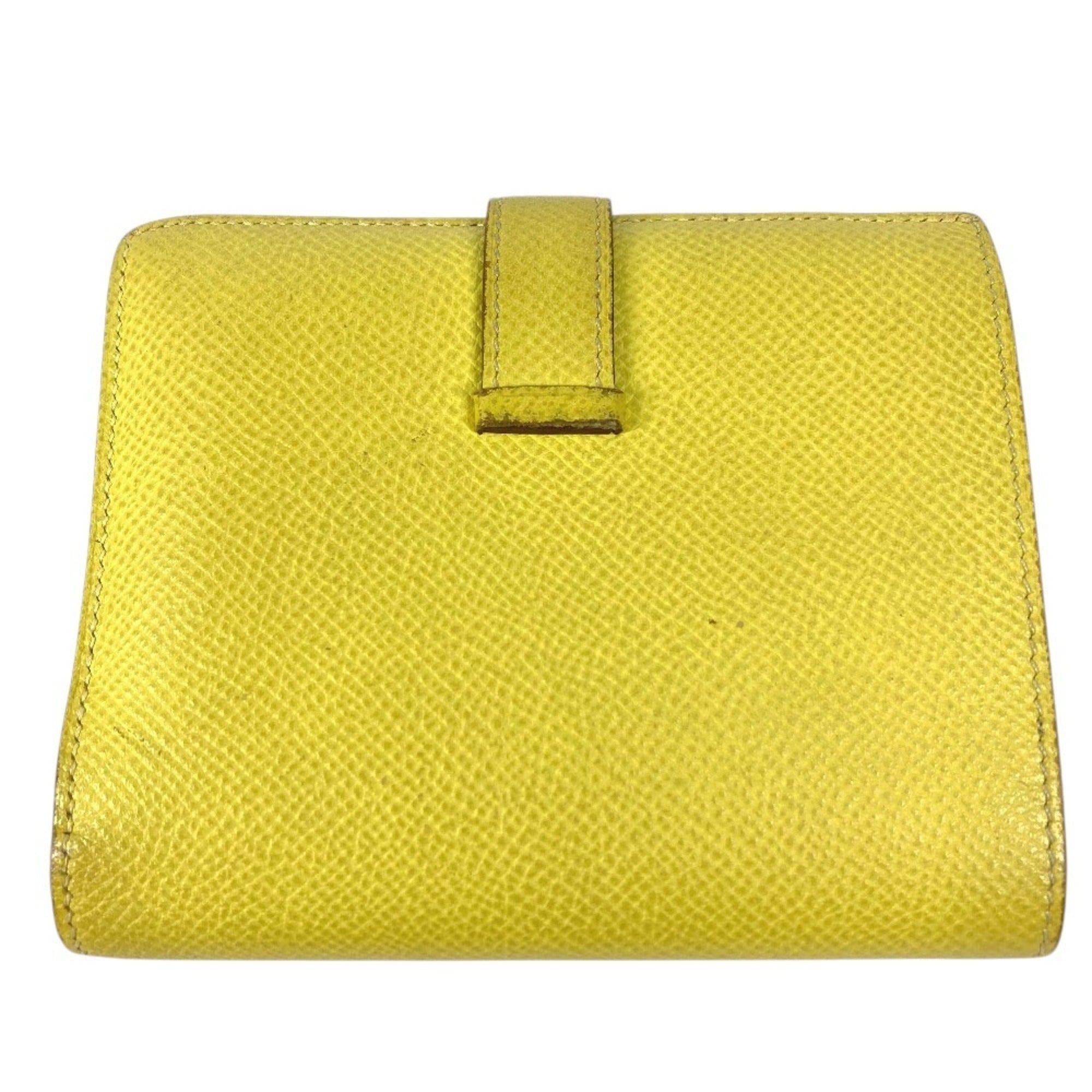 Hermes Pink Yellow Epsom Leather Wallet (Bi-Fold) (Pre-Owned)