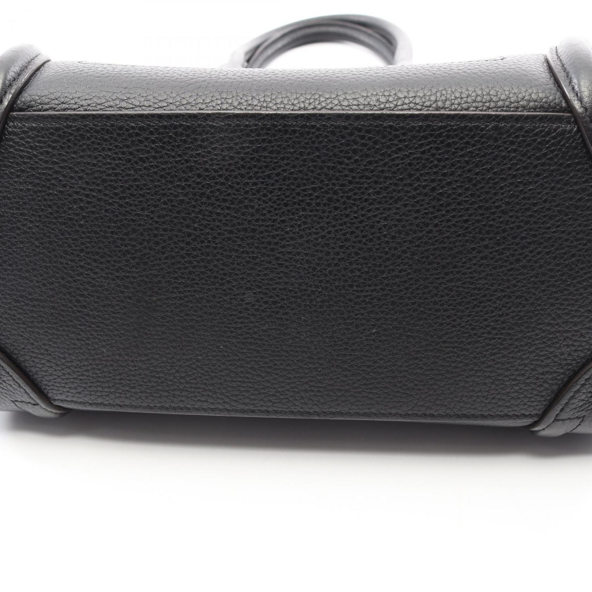 Celine Black Leather Handbag Tote Bag (Pre-Owned)