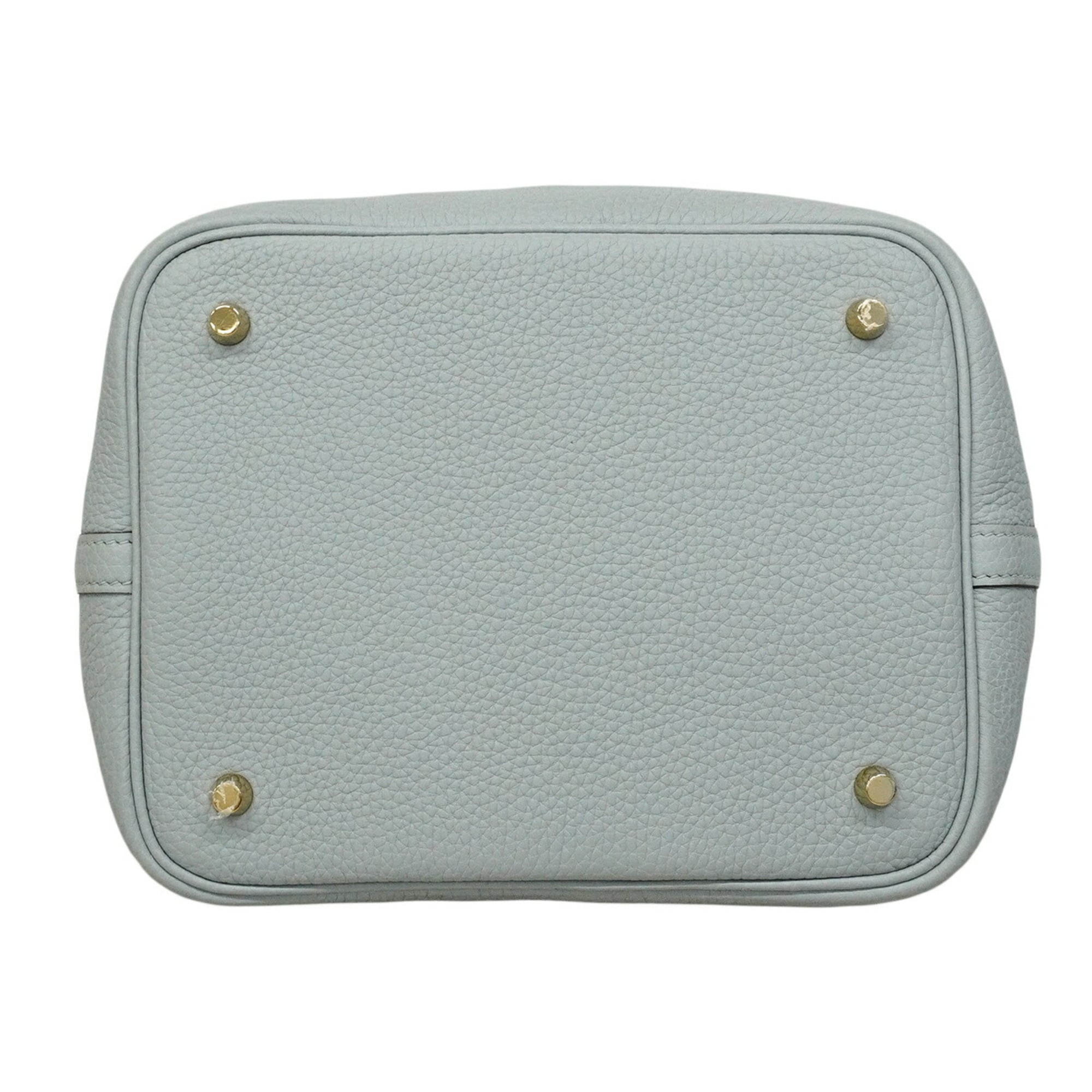 Hermes Blue Taurillon Clemence Leather Handbag (Pre-Owned)