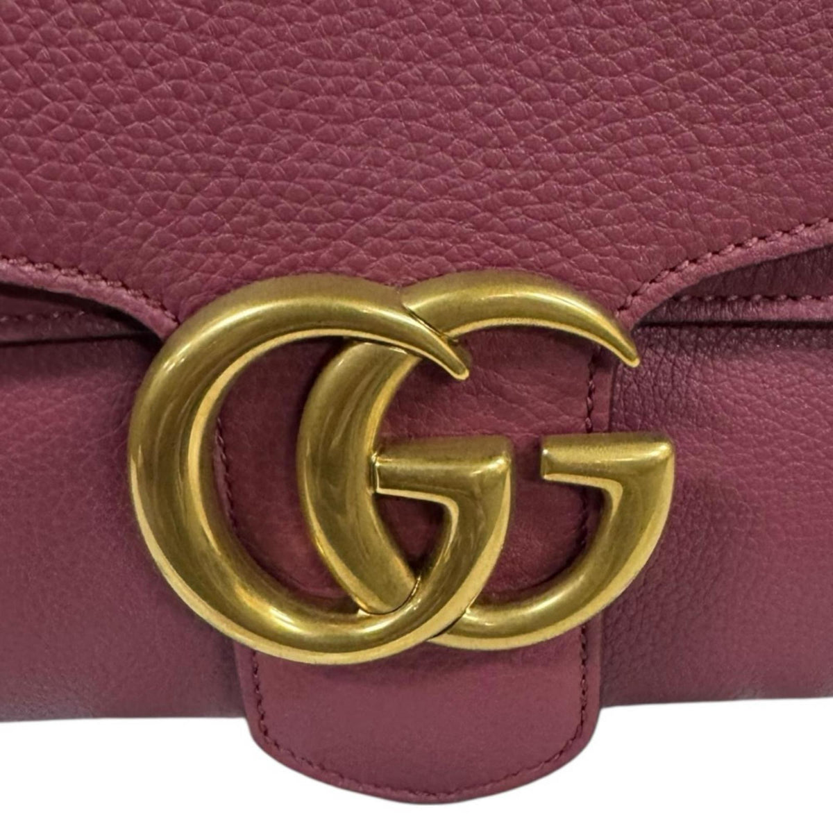 Gucci Pink Leather Shoulder Bag (Pre-Owned)