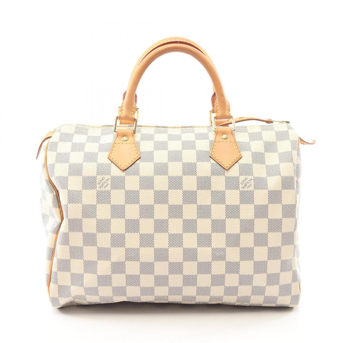 Louis Vuitton White Damier Azur Leather Handbag (Pre-Owned)