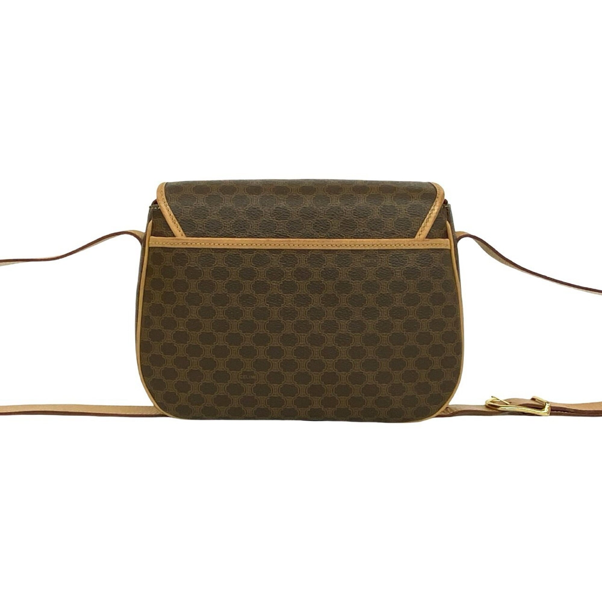 Celine Brown Leather Pvc Pochette Shoulder Bag (Pre-Owned)