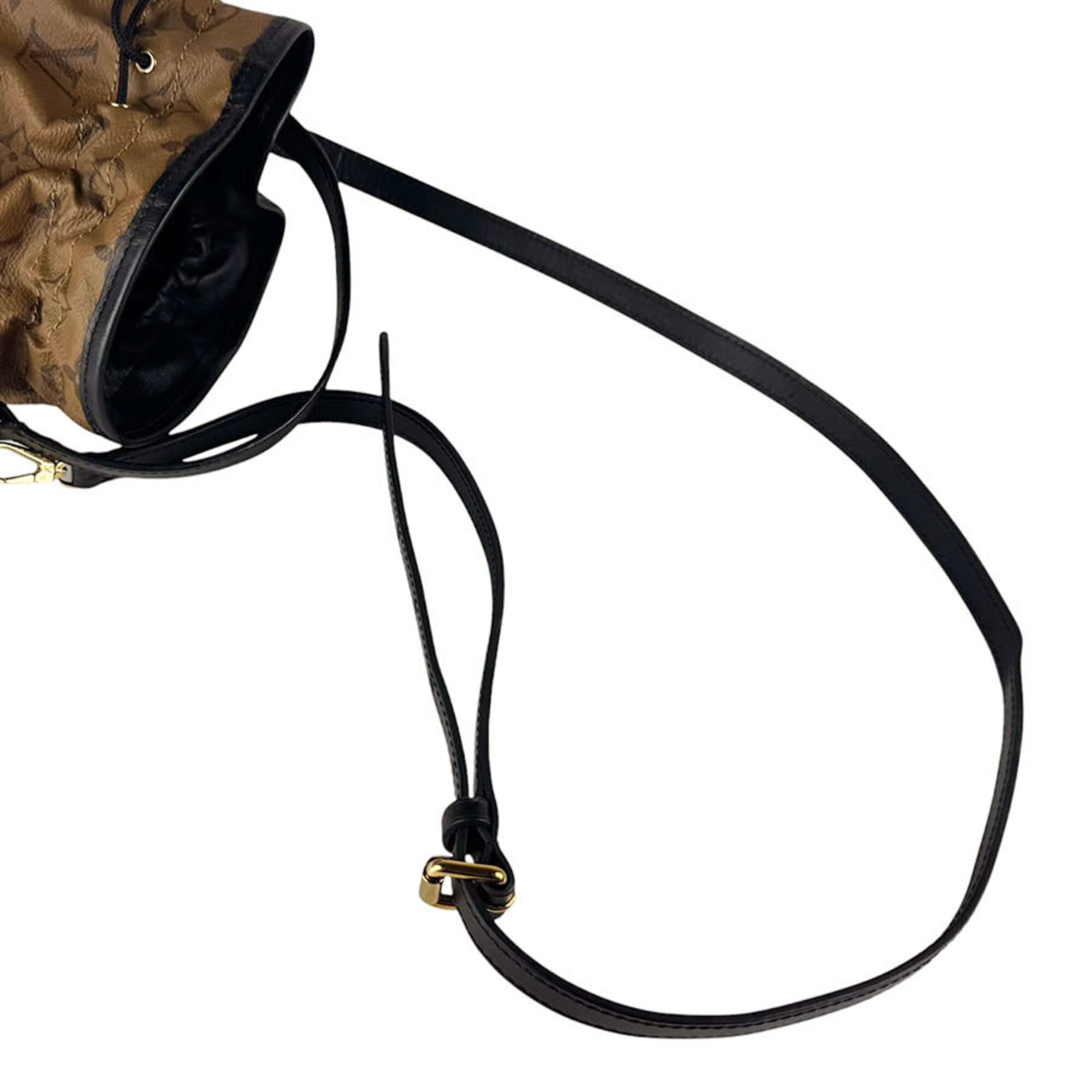 Louis Vuitton Black Brown Monogram Reverse Monogram Reverse Shoulder Bag (Pre-Owned)