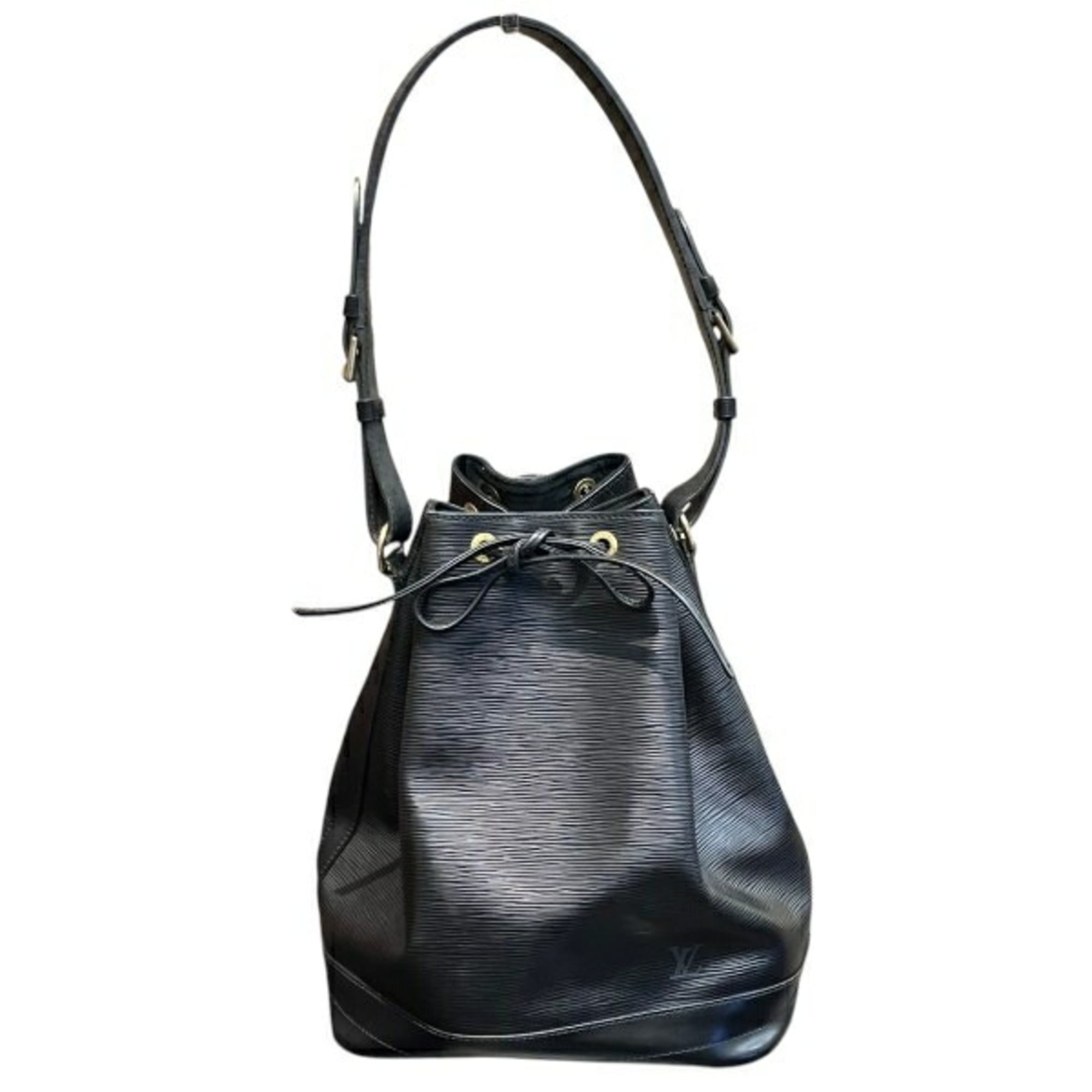 Louis Vuitton Black Noir Leather Handbag Shoulder Bag Tote Bag (Pre-Owned)
