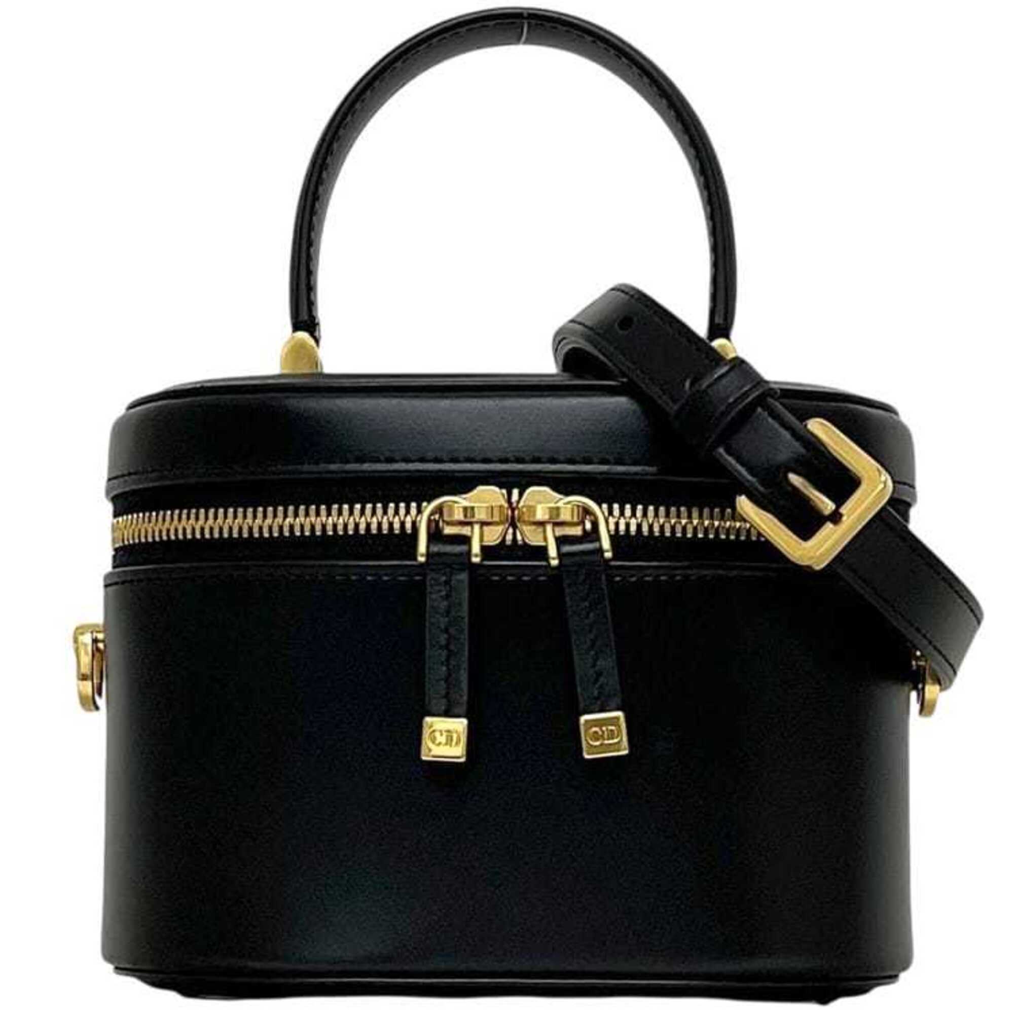 Christian Dior Black Leather Shoulder Bag (Pre-Owned)