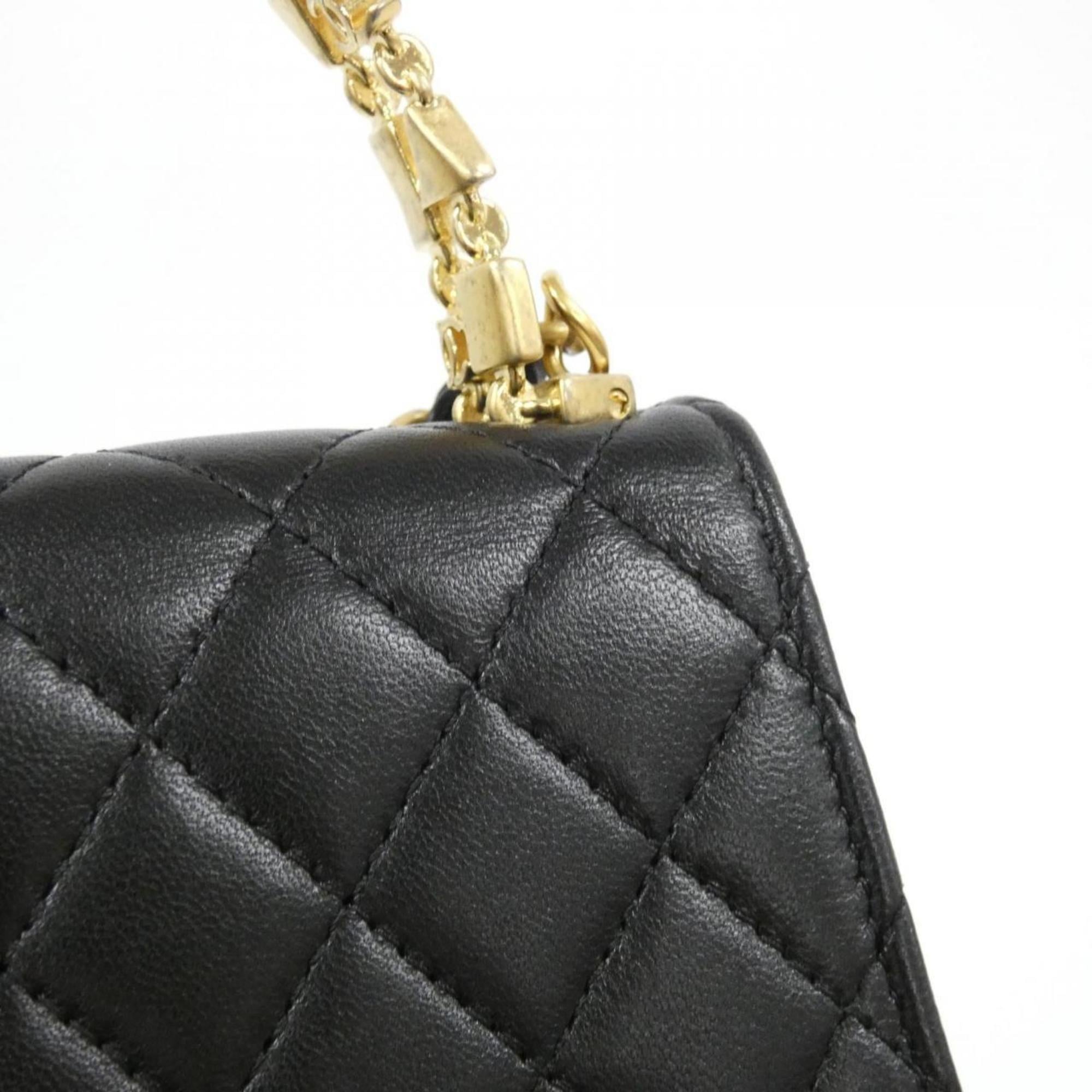 Chanel Black Leather Shoulder Bag (Pre-Owned)