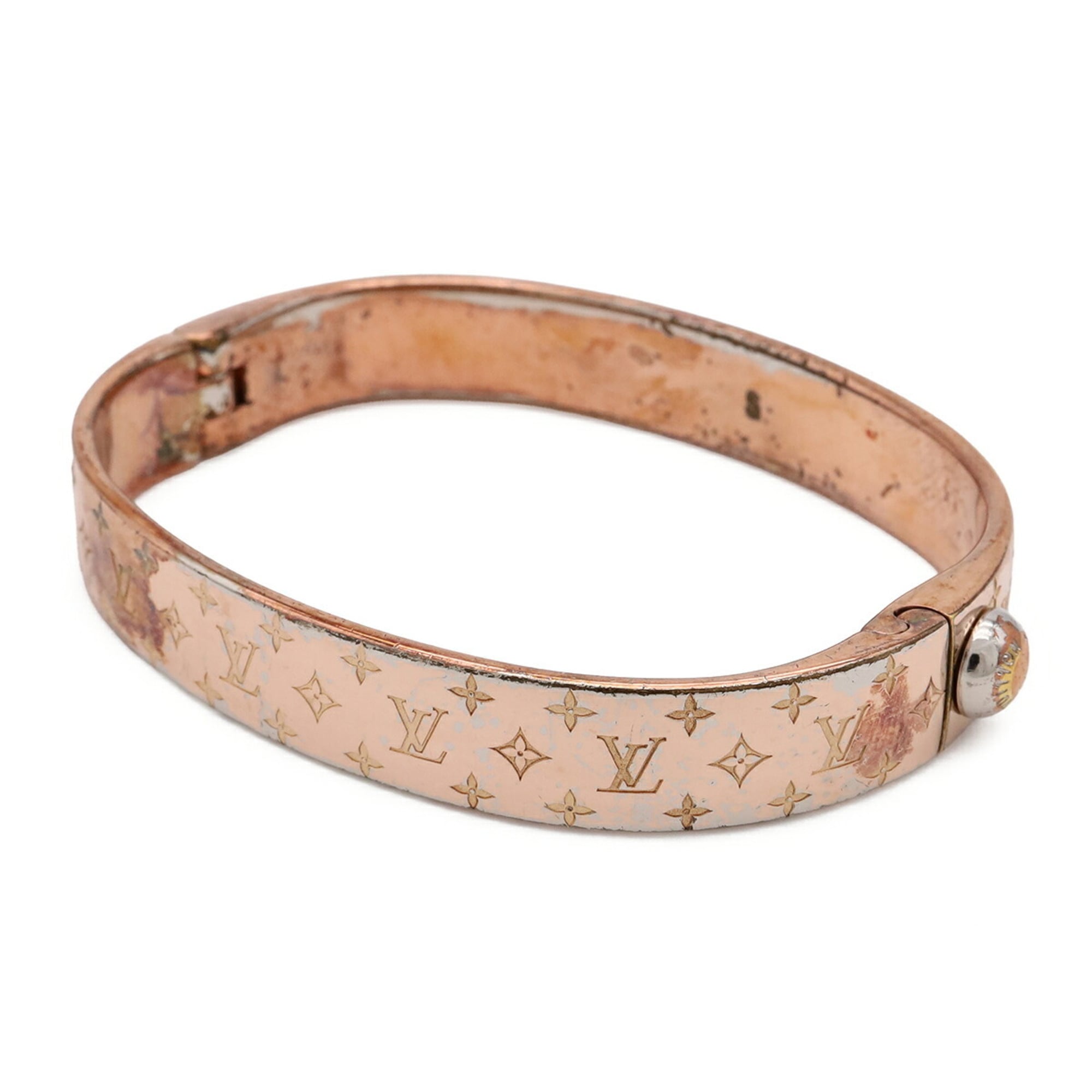 Louis Vuitton Monogram Pink Gold Cuff Bracelet (Pre-Owned)