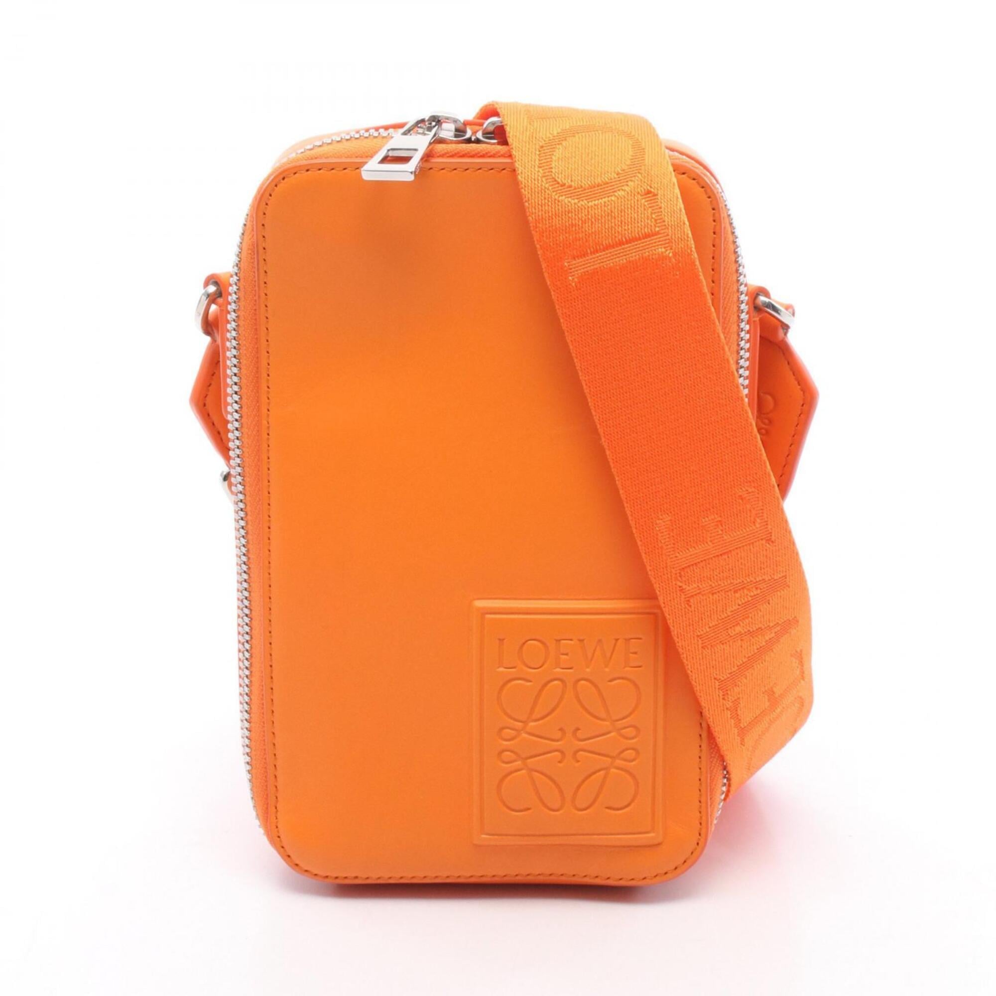 Loewe Orange Leather Handbag Shoulder Bag (Pre-Owned)