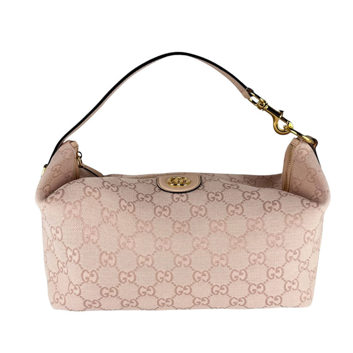 Gucci Pink Gg Canvas Leather Handbag Shoulder Bag (Pre-Owned)