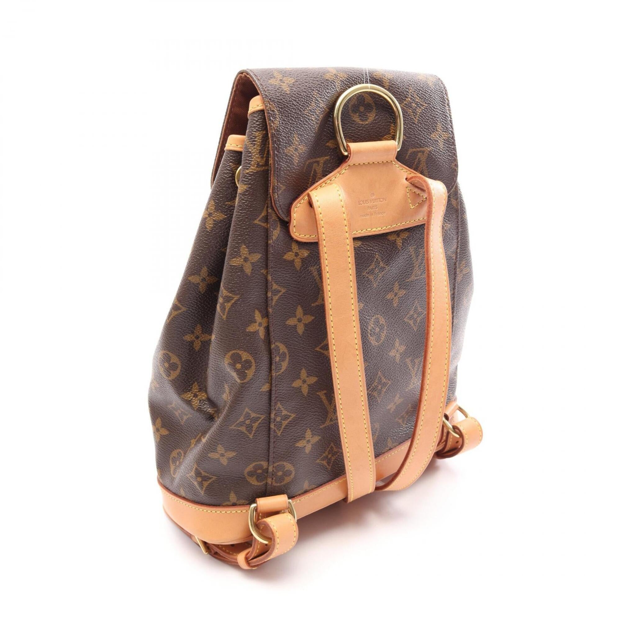 Louis Vuitton Brown Monogram Pvc Coated Canvas Leather Backpack Handbag (Pre-Owned)
