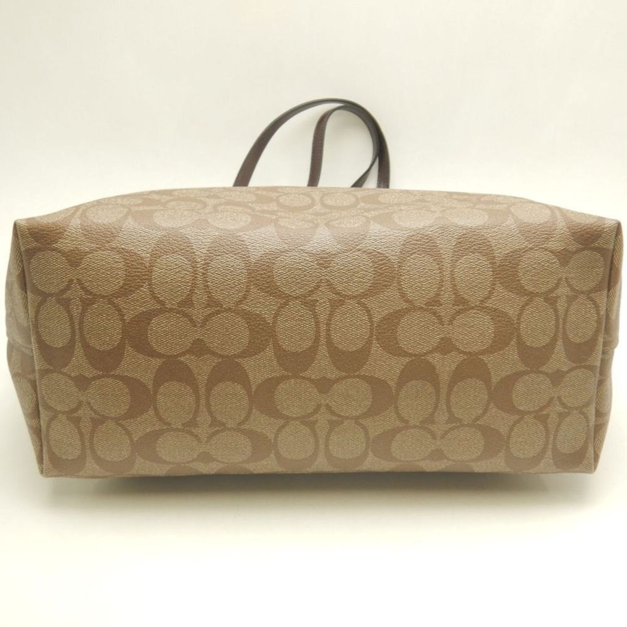 Coach Signature Beige Coated Canvas Tote Bag (Pre-Owned)