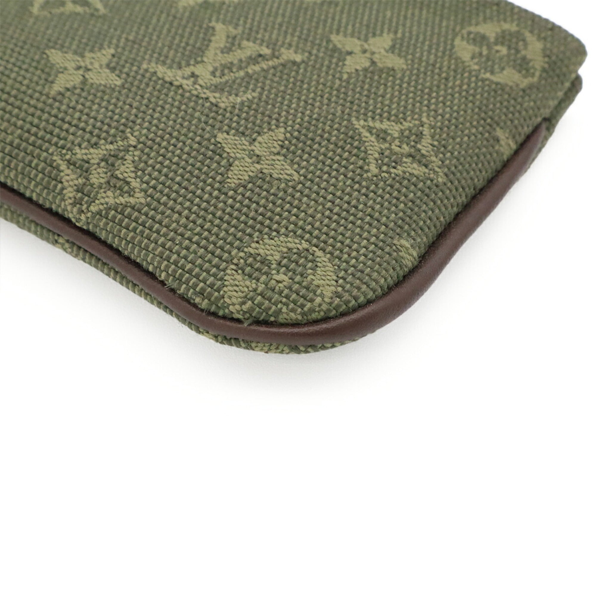 Louis Vuitton Green Tst Khaki Canvas Coin Purse/Coin Case (Pre-Owned)