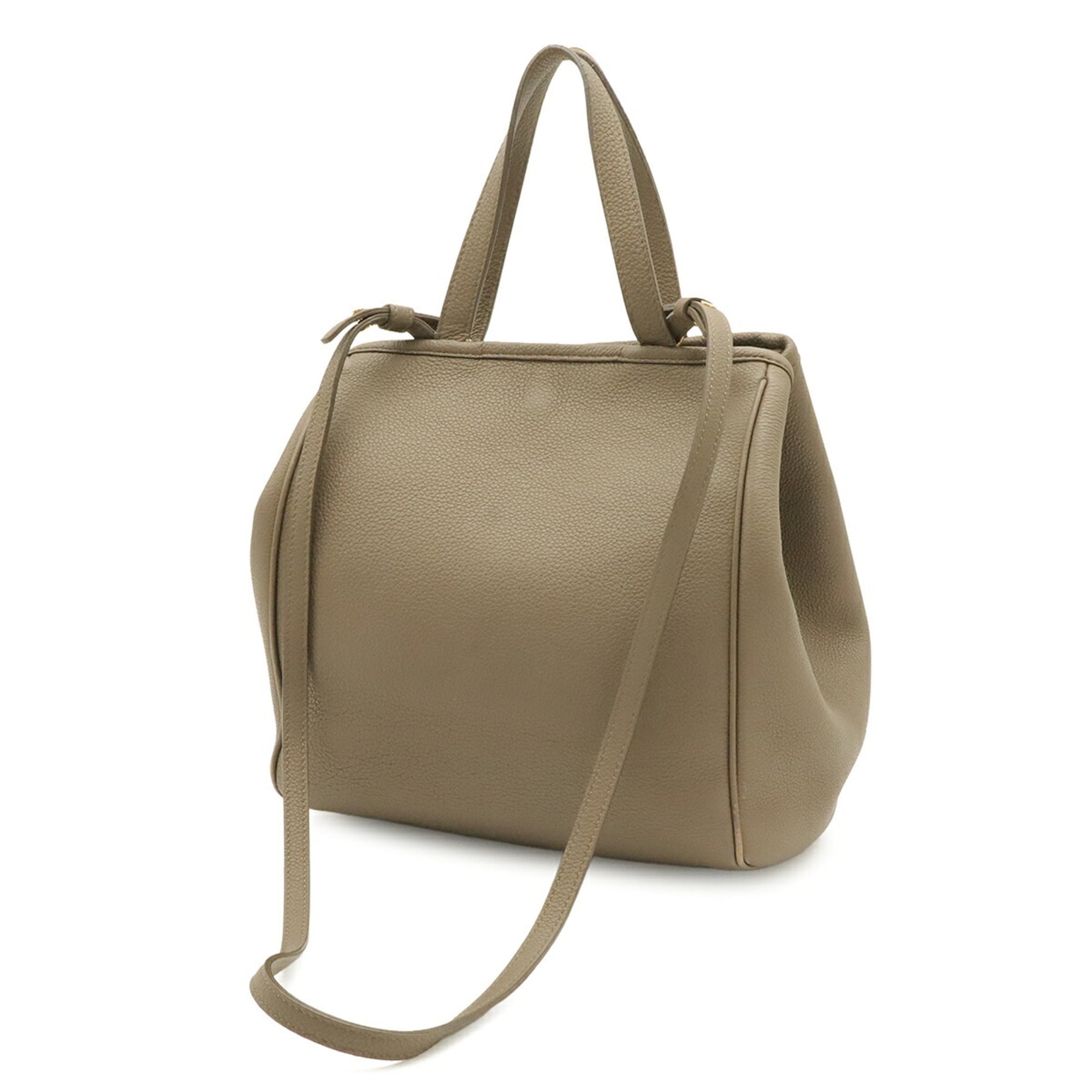 Celine Grayish Leather Shoulder Bag Tote Bag (Pre-Owned)