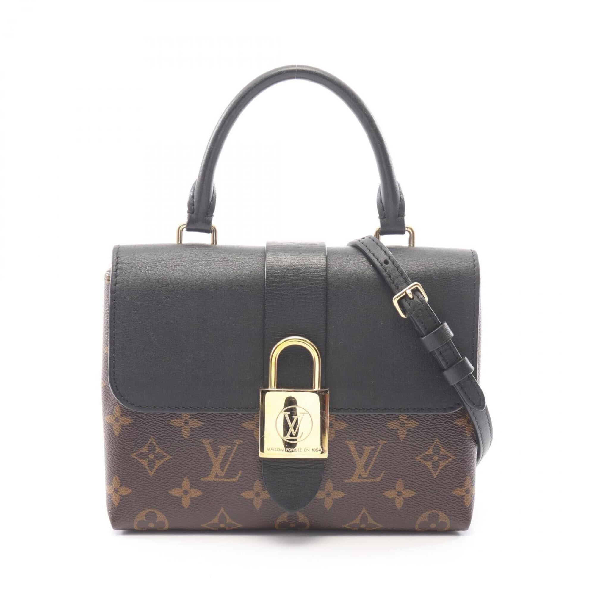 Louis Vuitton Black Brown Monogram Handbag (Pre-Owned)