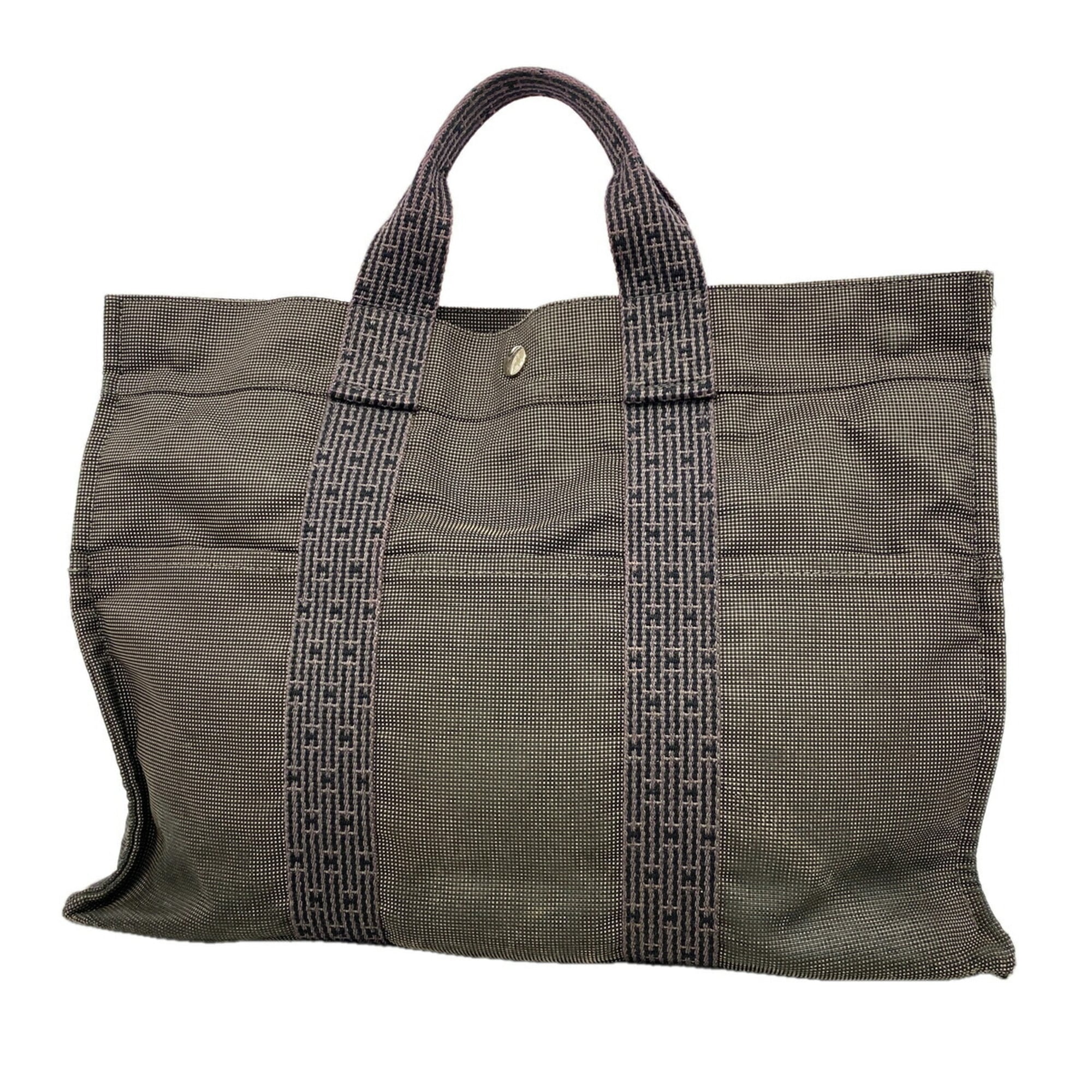 Hermes Gray Nylon Tote Bag (Pre-Owned)