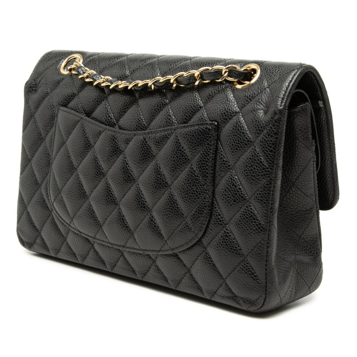 Chanel Black Grained Calfskin Shoulder Bag (Pre-Owned)
