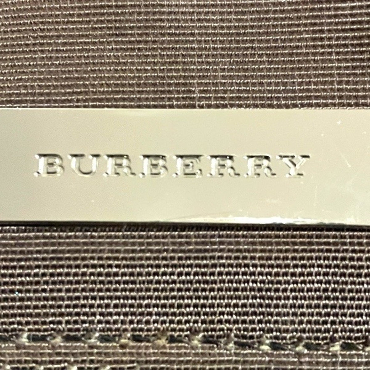 Burberry Beige Nylon Canvas Leather Shoulder Bag (Pre-Owned)