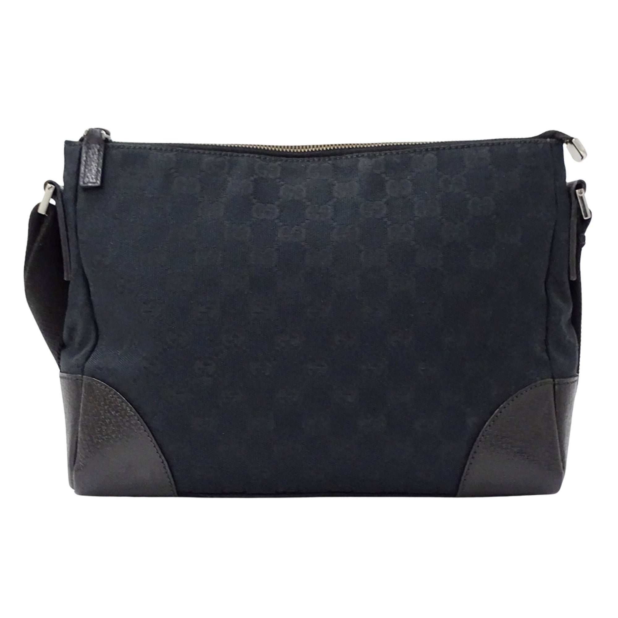 Gucci Black Gg Canvas Handbag Shoulder Bag (Pre-Owned)