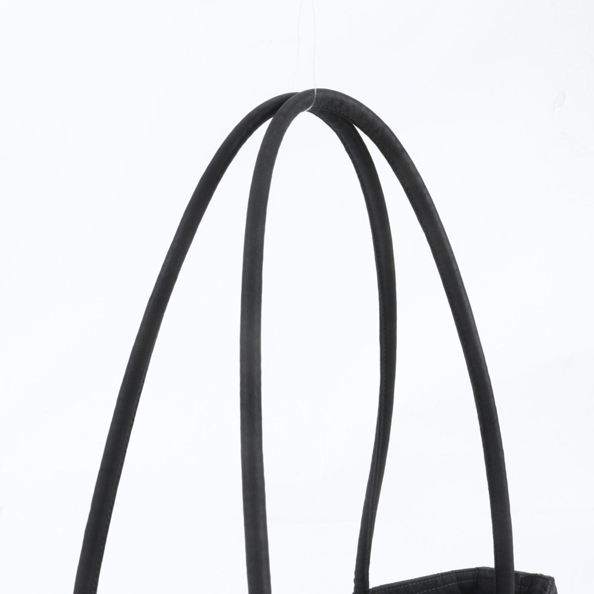 Prada Black Leather Nylon Shoulder Bag Tote Bag (Pre-Owned)