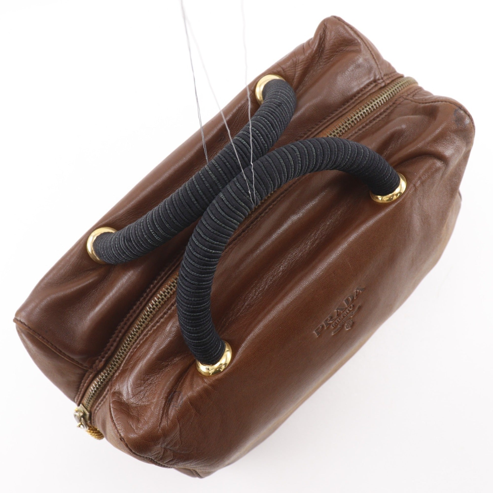 Prada Brown Leather Handbag (Pre-Owned)