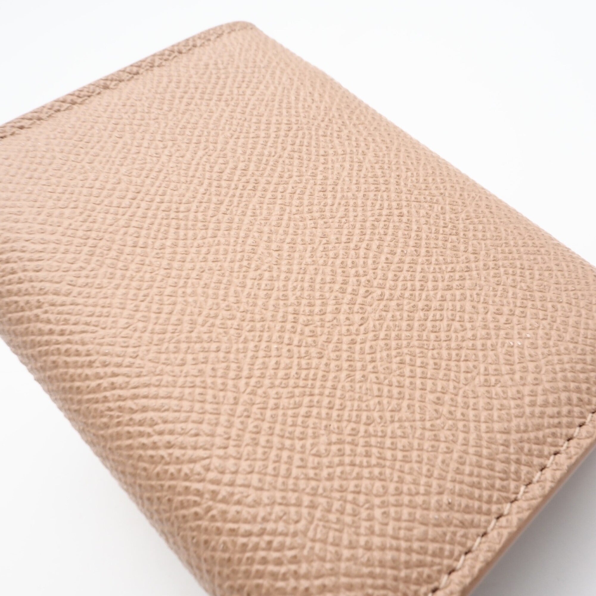 Christian Dior Beige Leather Wallet (Tri-Fold) (Pre-Owned)