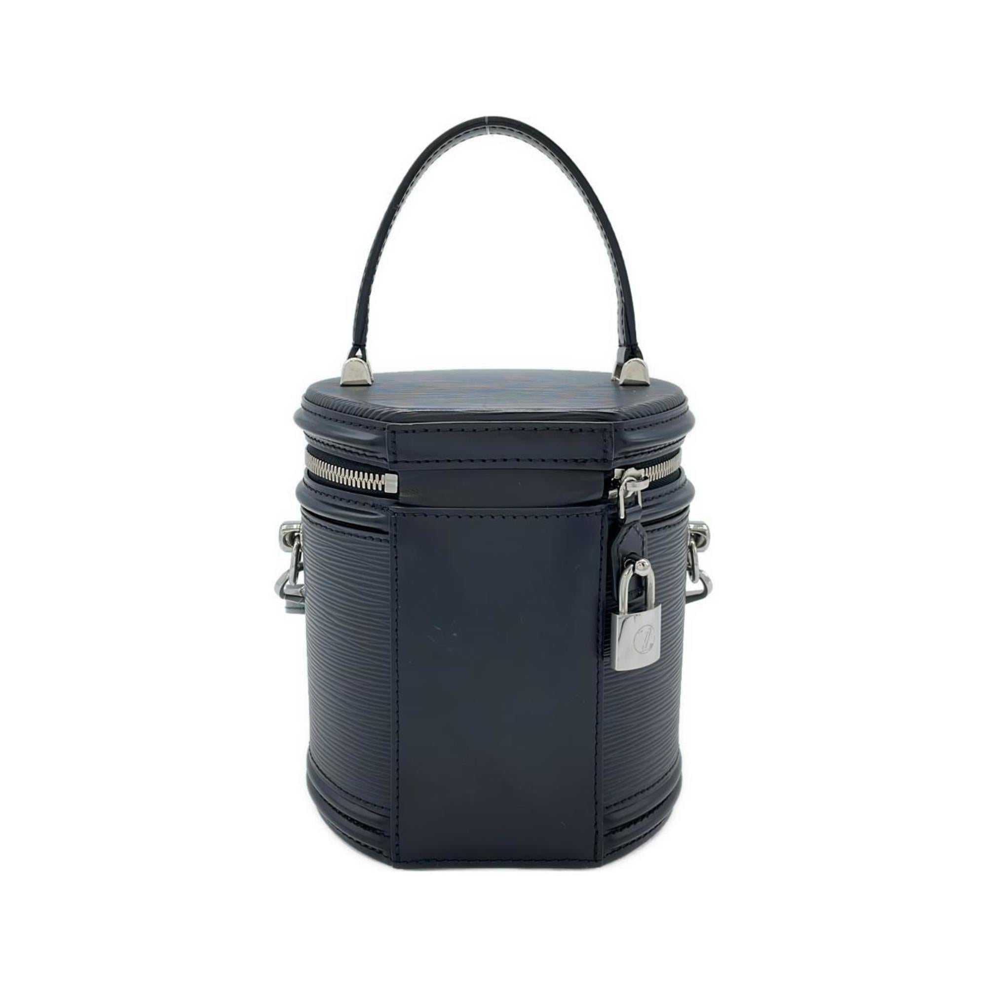 Louis Vuitton Black Leather Handbag (Pre-Owned)