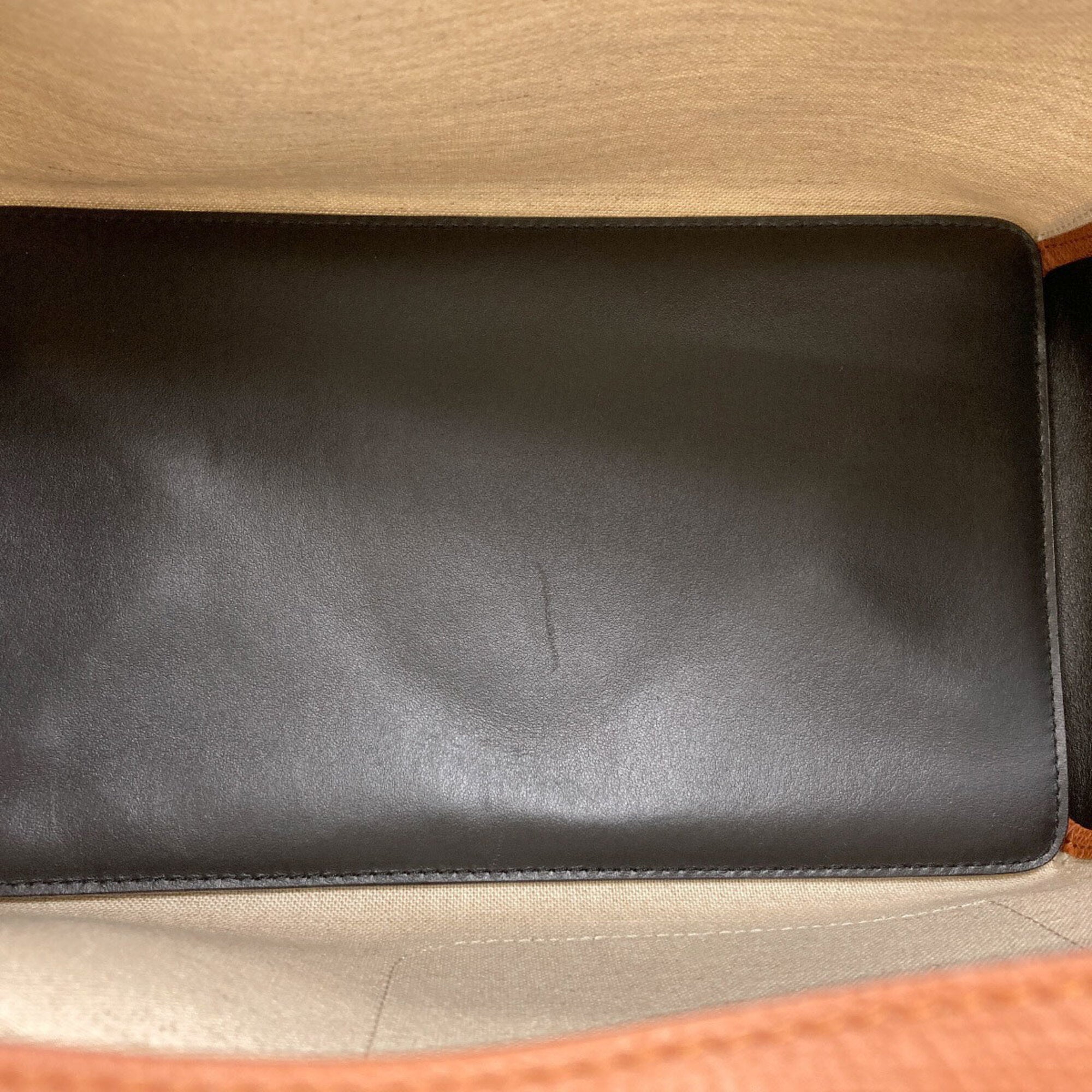 Valextra Brown Canvas Leather Shopping Bag Tote Bag (Pre-Owned)