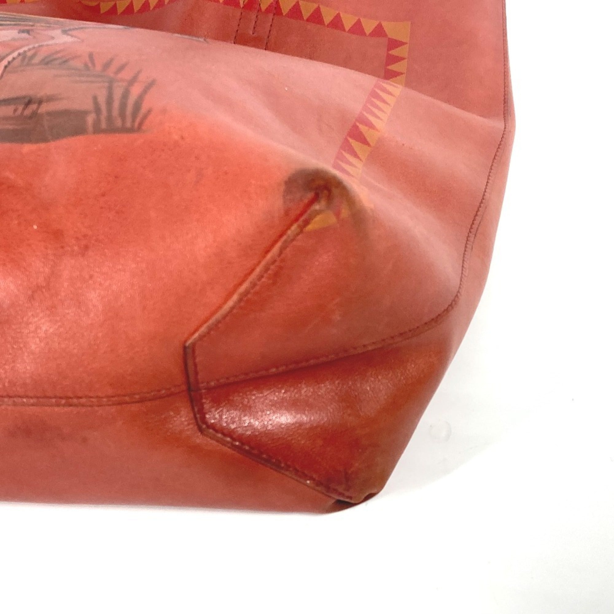 Hermes Brown Leather Shoulder Bag Tote Bag (Pre-Owned)