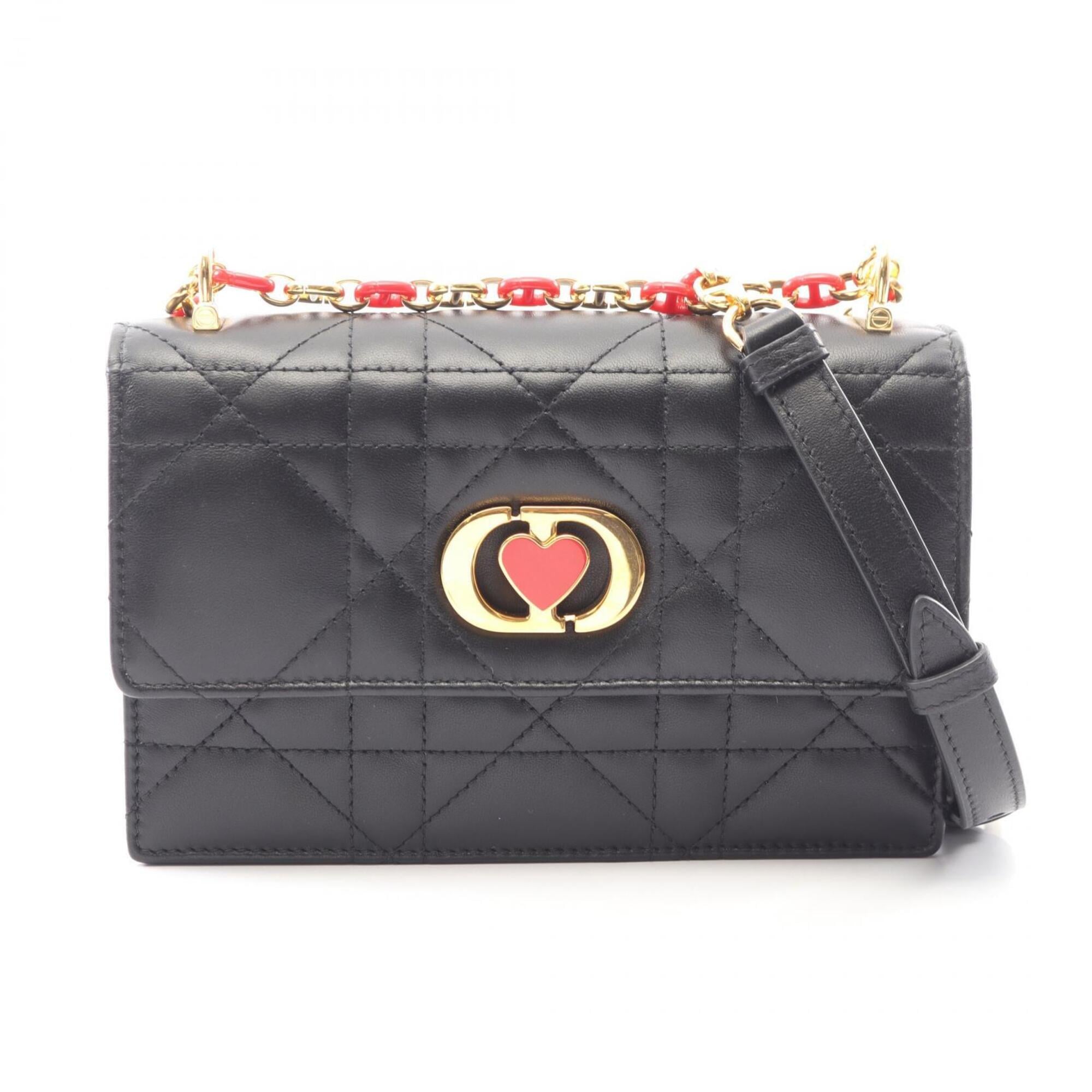 Christian Dior Black Leather Shoulder Bag (Pre-Owned)