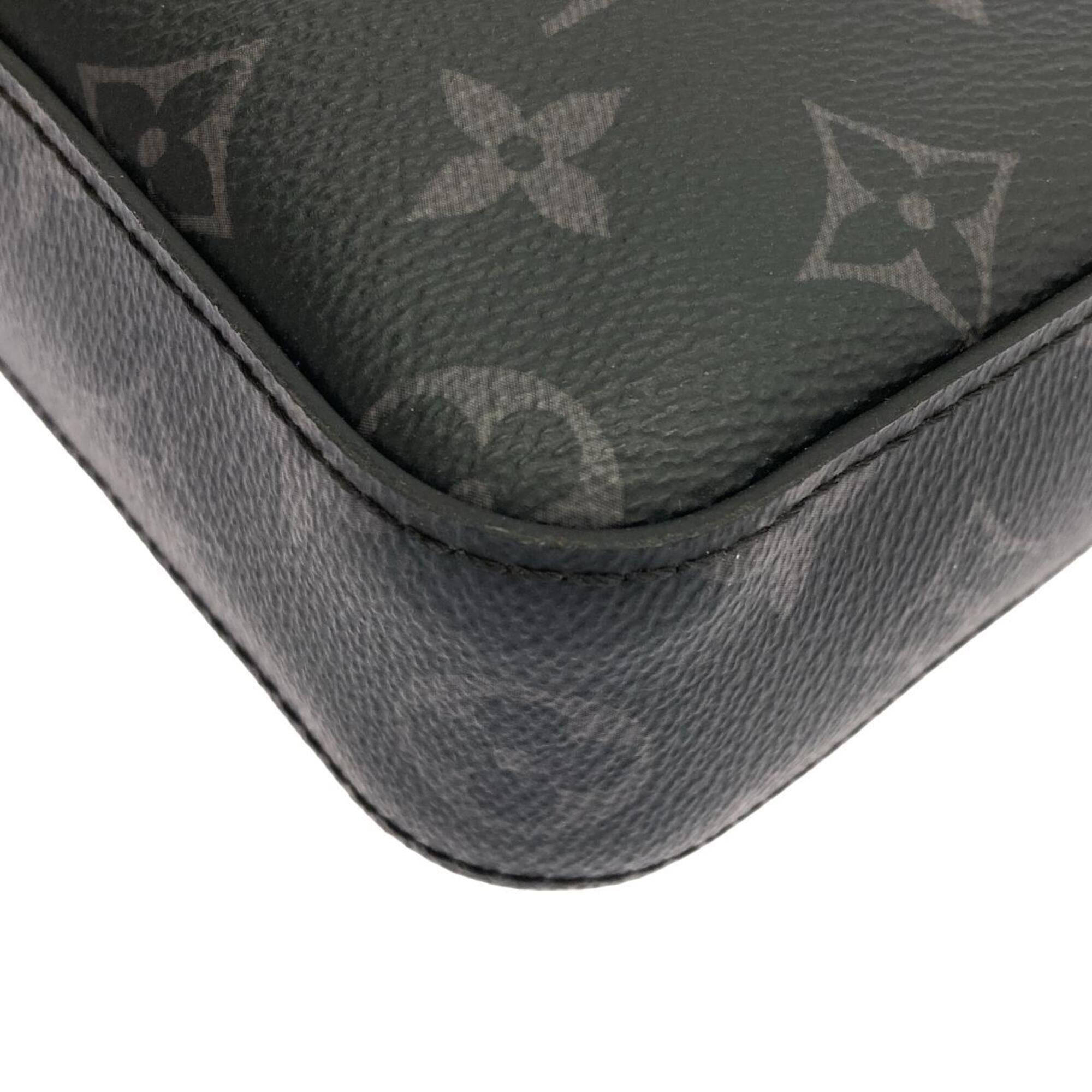 Louis Vuitton Black Gris Coated Canvas Pouch Shoulder Bag (Pre-Owned)