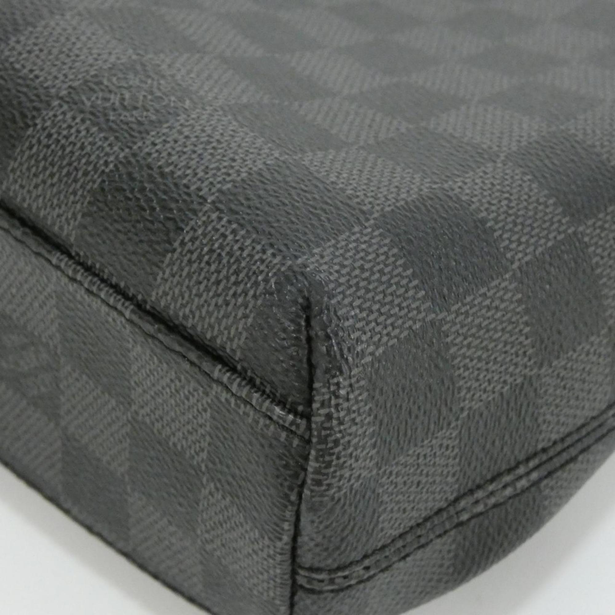 Louis Vuitton Dark Gray Graphite Coated Canvas Shoulder Bag (Pre-Owned)