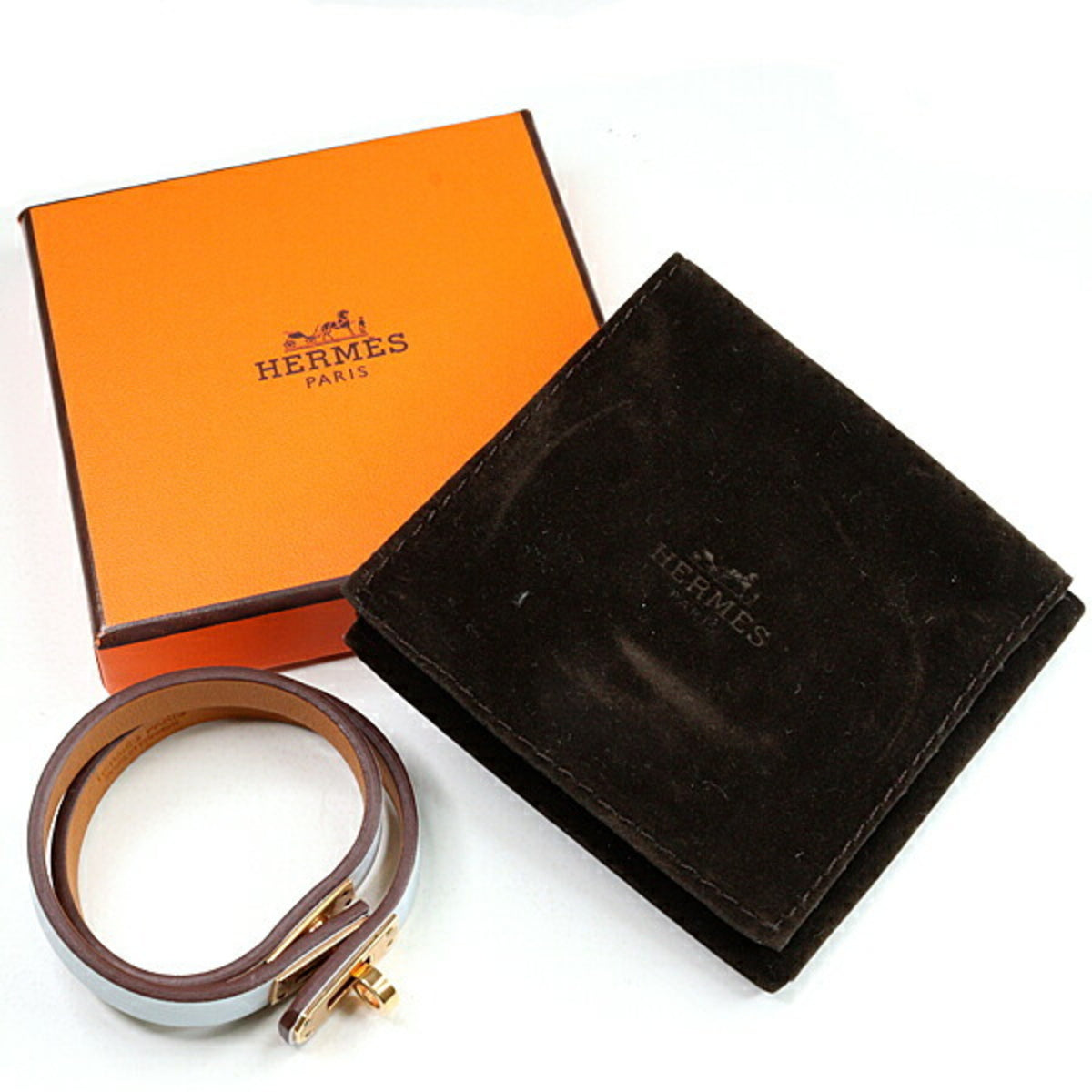 Hermes Kelly Metal Swift Leather Charm Bracelet (Pre-Owned)