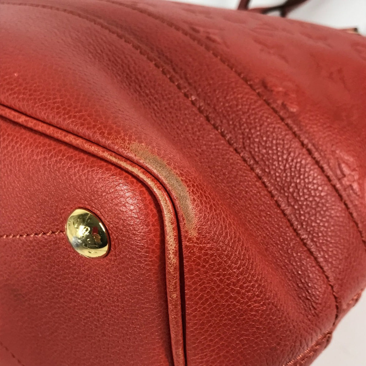 Louis Vuitton Monogram Empreinte Red Color Monogram Empreinte Shoulder Bag Tote Bag (Pre-Owned)