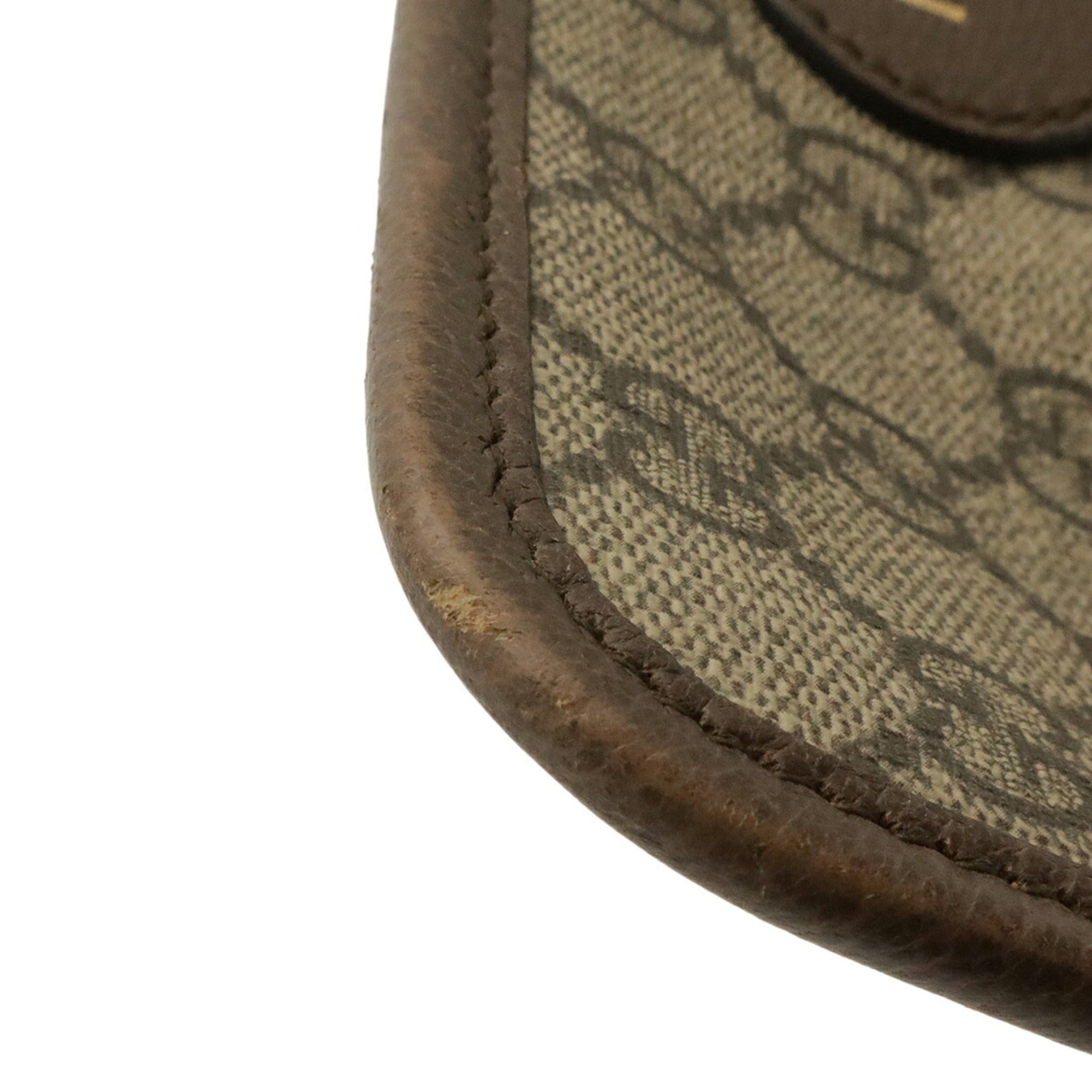 Gucci Sherry Line Beige Brown Green Khaki Red Color Gg Supreme Canvas Pvc Coated Canvas Leather Fanny Pack Sling Bag (Pre-Owned)