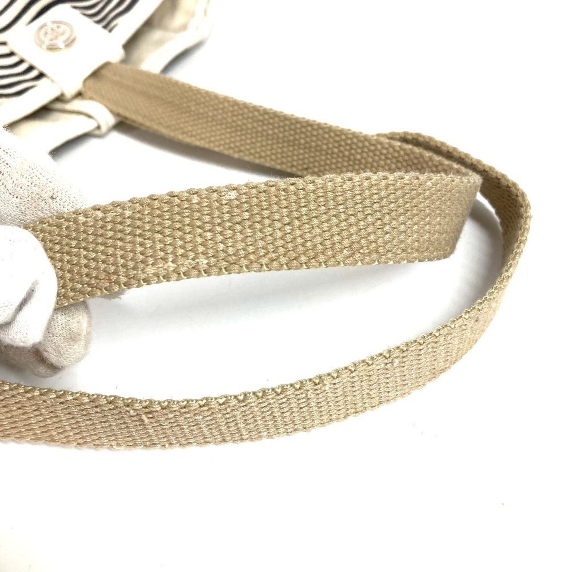 Chanel Ivory Cotton Shoulder Bag Tote Bag (Pre-Owned)