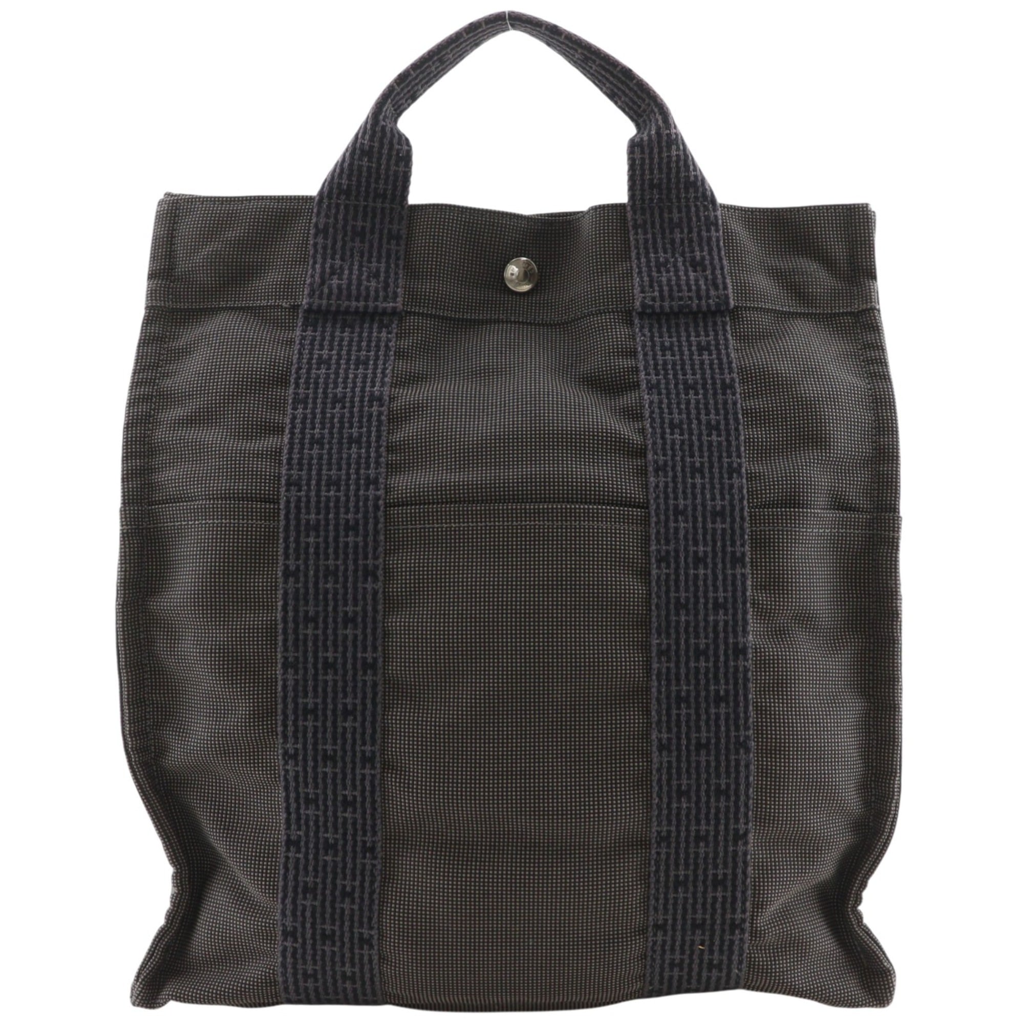 Hermes Gray Nylon Canvas Backpack (Pre-Owned)