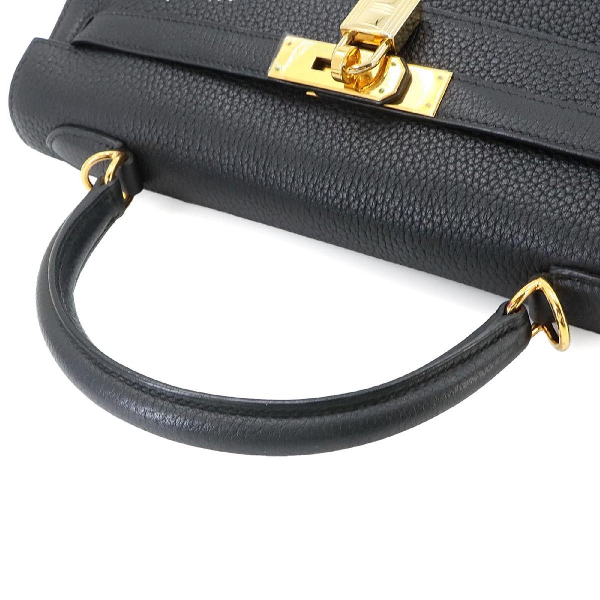 Hermes Black Togo Leather Handbag (Pre-Owned)