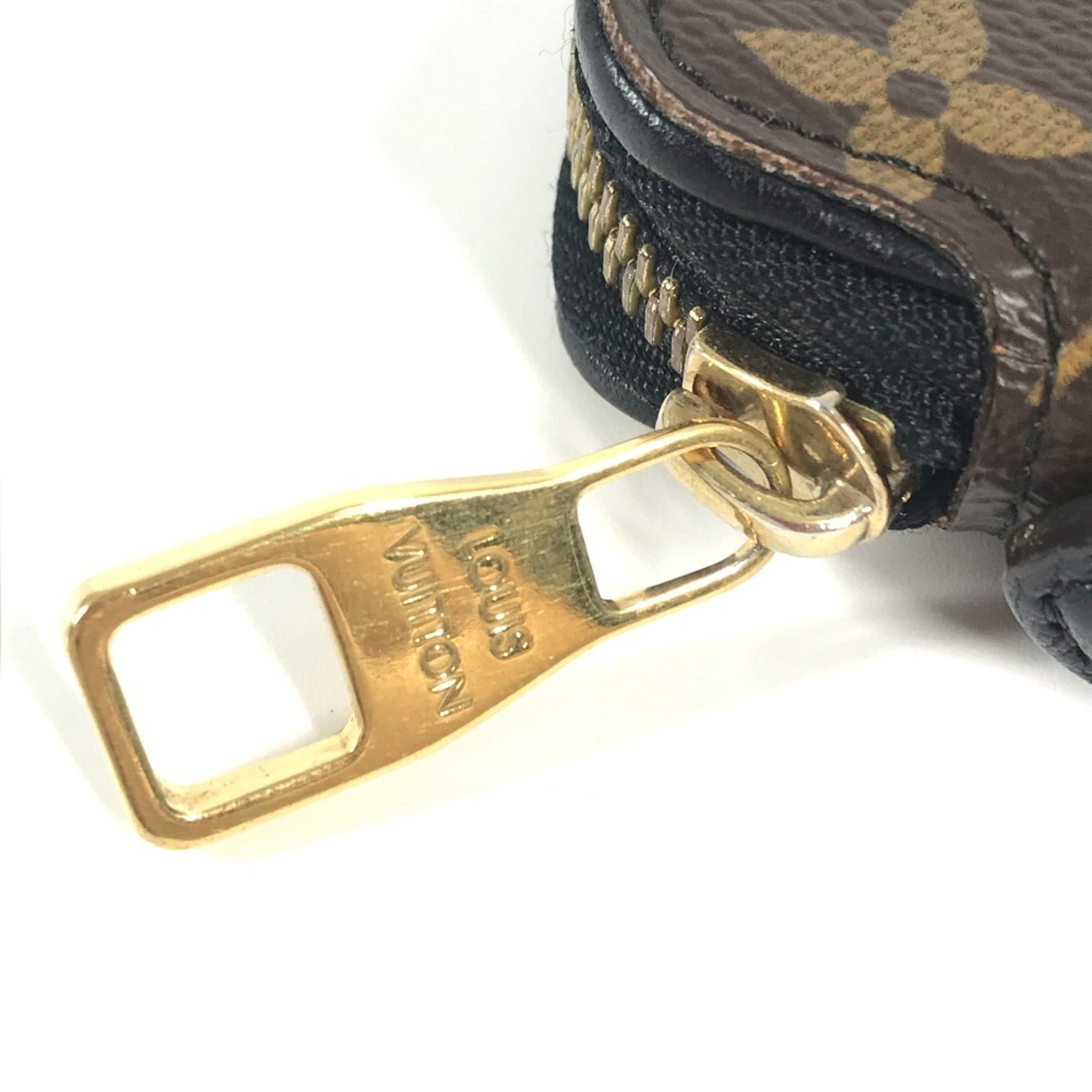 Louis Vuitton Monogram Black Brown Monogram Leather Pouch (Pre-Owned)