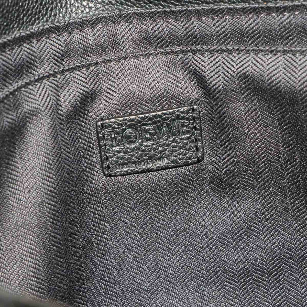 Loewe Black Leather Handbag Messenger Bag Shoulder Bag (Pre-Owned)
