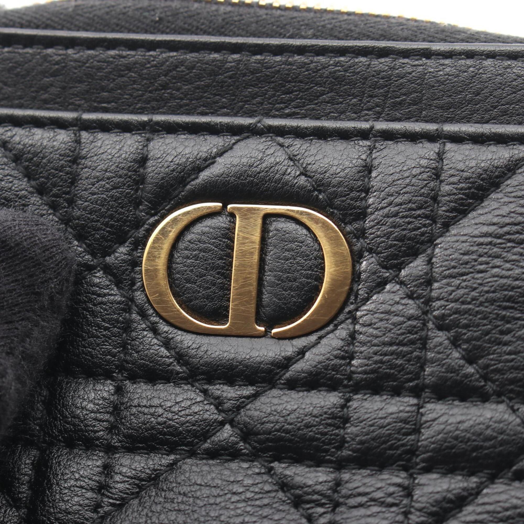 Christian Dior Black Leather Coin Purse/Coin Case (Pre-Owned)