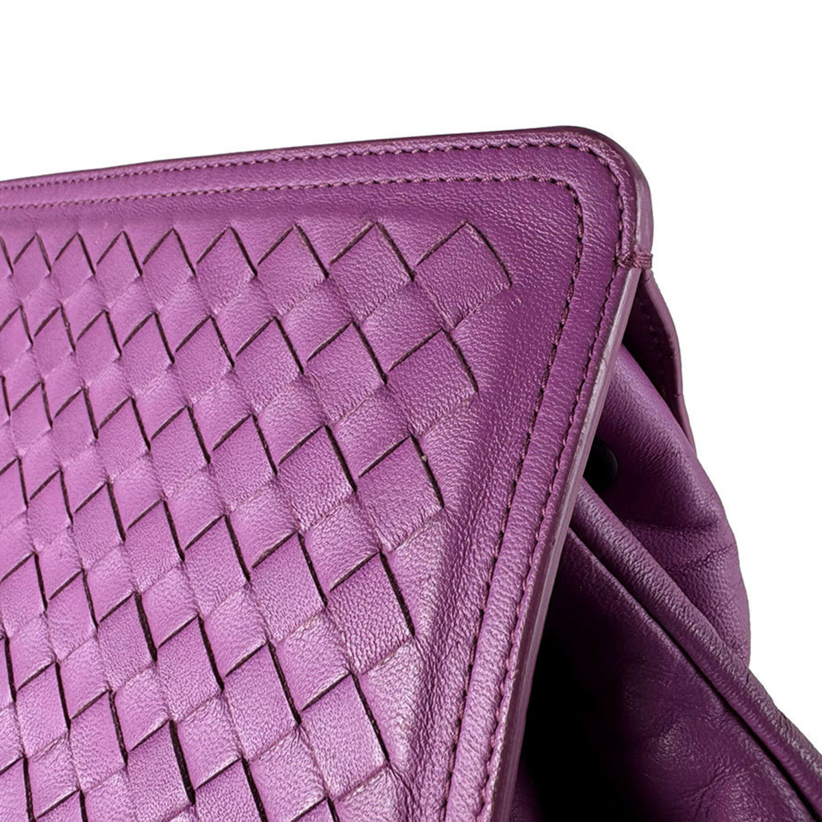 Bottega Veneta Purple Leather Backpack (Pre-Owned)