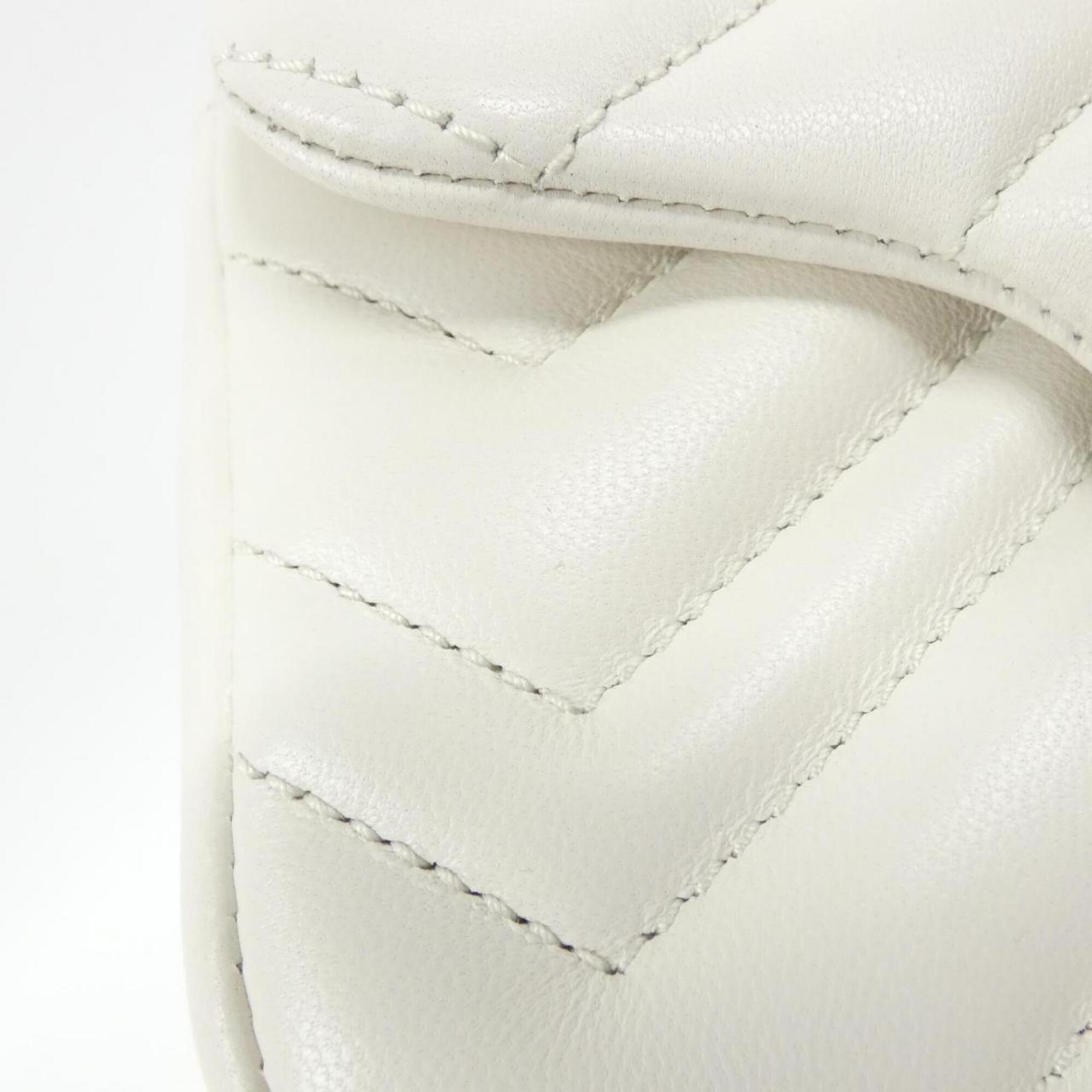 Gucci White Leather Shoulder Bag (Pre-Owned)