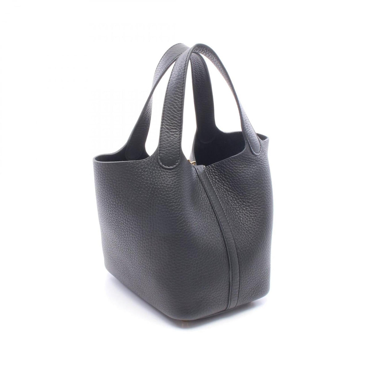 Hermes Black Taurillon Clemence Leather Handbag (Pre-Owned)