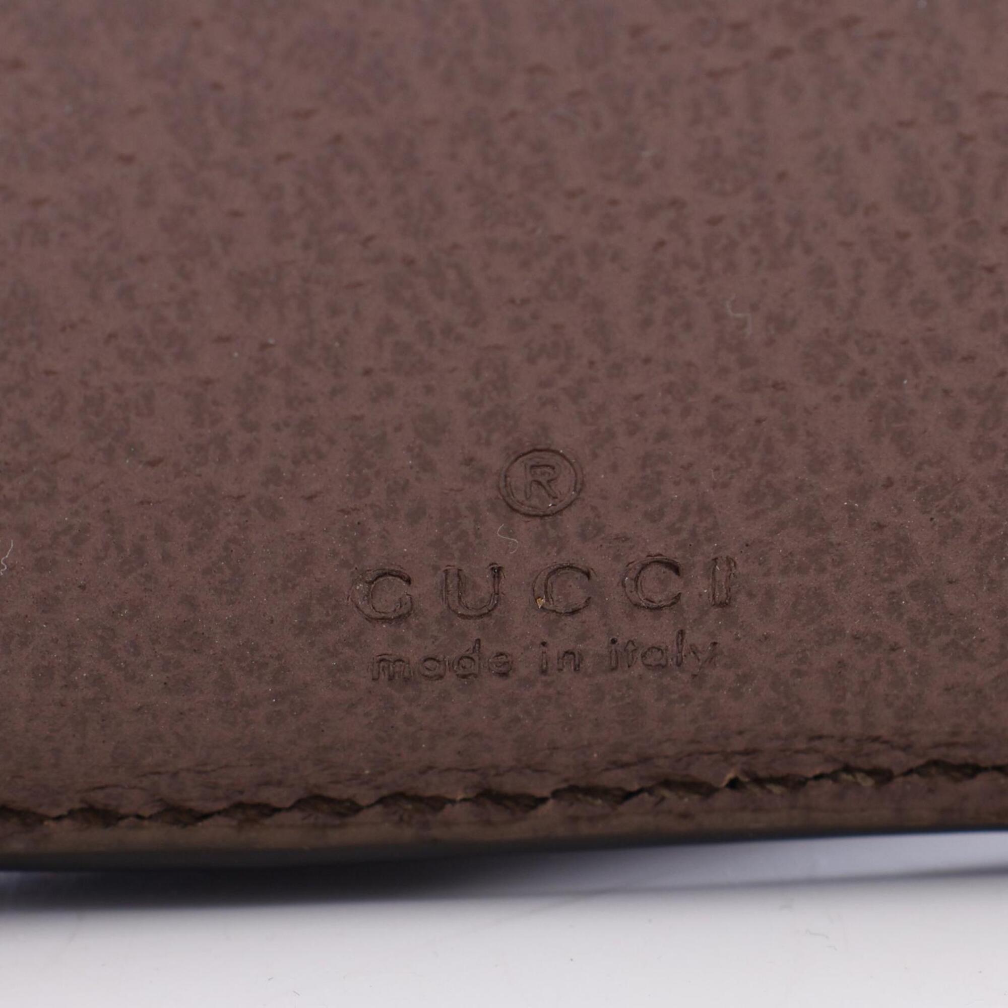 Gucci Beige Brown Multi-Color Leather Pvc Wallet (Tri-Fold) (Pre-Owned)