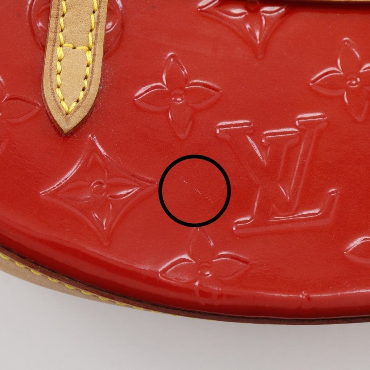 Louis Vuitton Red Color Monogram Vernis Tote Bag (Pre-Owned)